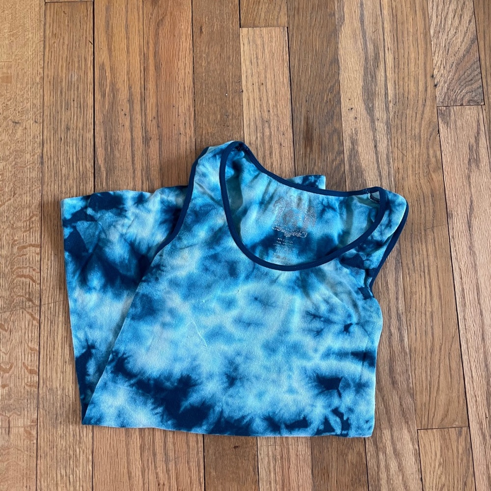 Blue Tie Dye Sugar Lips Tank